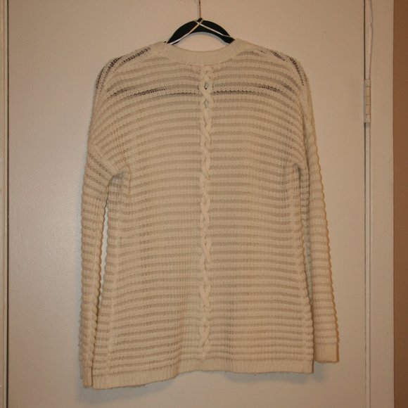 Pink Republic White Pointelle Knit Cardigan - Picture 2 of 3